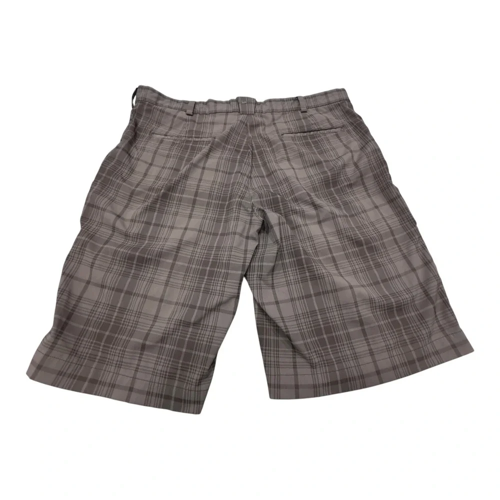 Nike Golf Shorts Men 38 Grey Plaid Tour Performance Dri-FIT Activewear